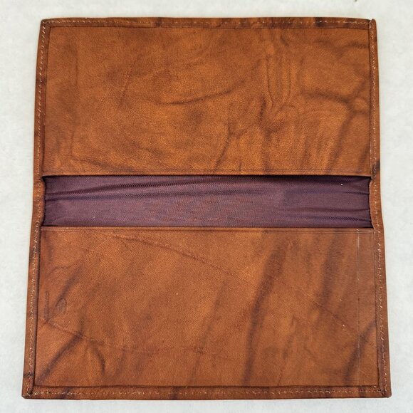 Chicago Blackhawks Rico Genuine Leather Checkbook Cover Wallet NHL Embossed NEW - Picture 4 of 11